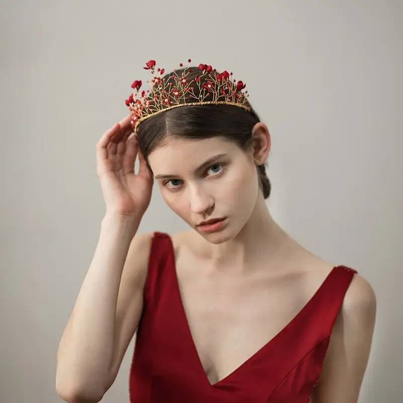 Tube Bead Branches Show Wo Clothing Crown Bridal Headdress