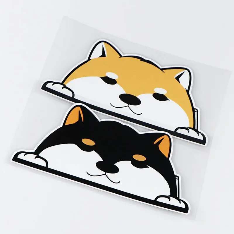 Cartoon Chai Dog Peeping Window Decoration Car