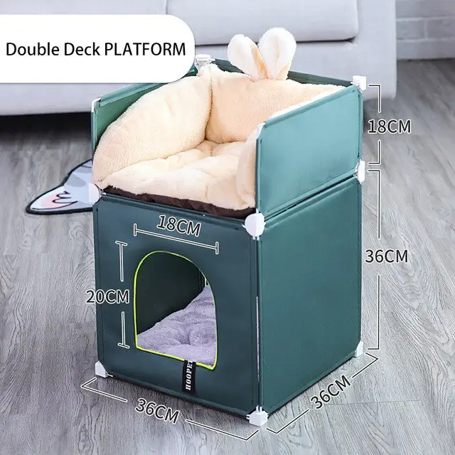 Winter Warm Pet House Double-Storey Villa Fully