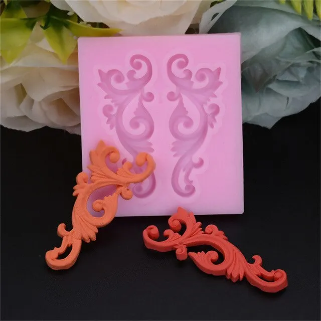 Lace Shaped Fondant Chocolate Liquid Silicone Cake Decorating Mold
