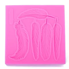 Food Grade Silicone Bird Feather Fondant Silicone Mold - Rose Red - View 1