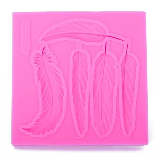 Food Grade Silicone Bird Feather Fondant Silicone Mold Rose Red - Shop at LoveMi