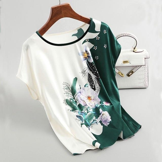 Summer Printed Short-Sleeved Loose Slim T-Shirt