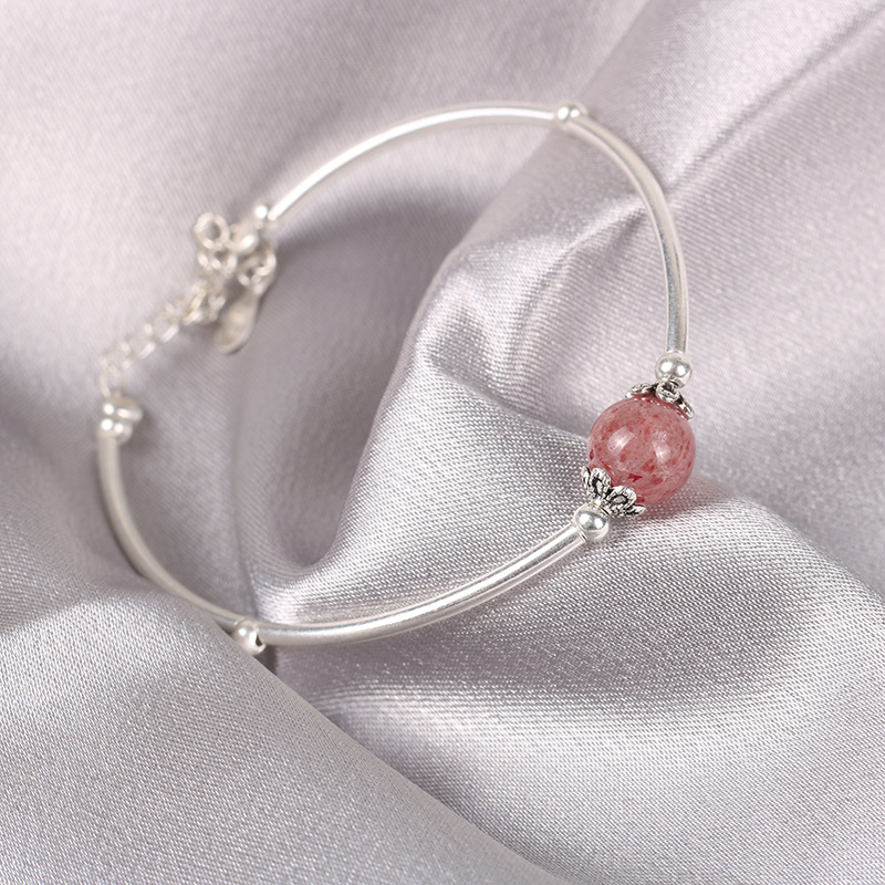Bracelet Female Pink Crystal Transfer Beads