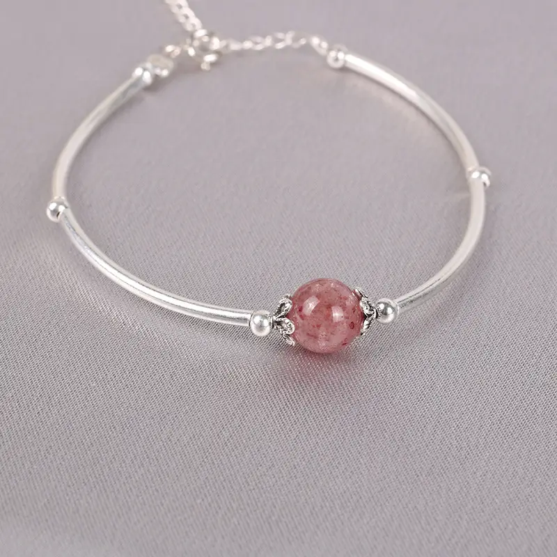 Bracelet Female Pink Crystal Transfer Beads