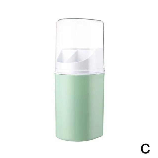 Plastic Utensils Cutlery Holder Drainer Spoon Fork Chopsticks Storage Rack with Lid Kitchen Tableware Accessories Tool Organizer - Nordic Green