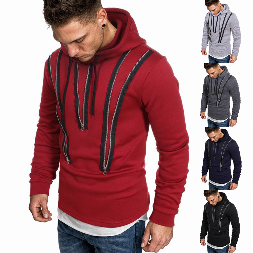 Men's Casual Personality Hooded Sports Pullover Sweater