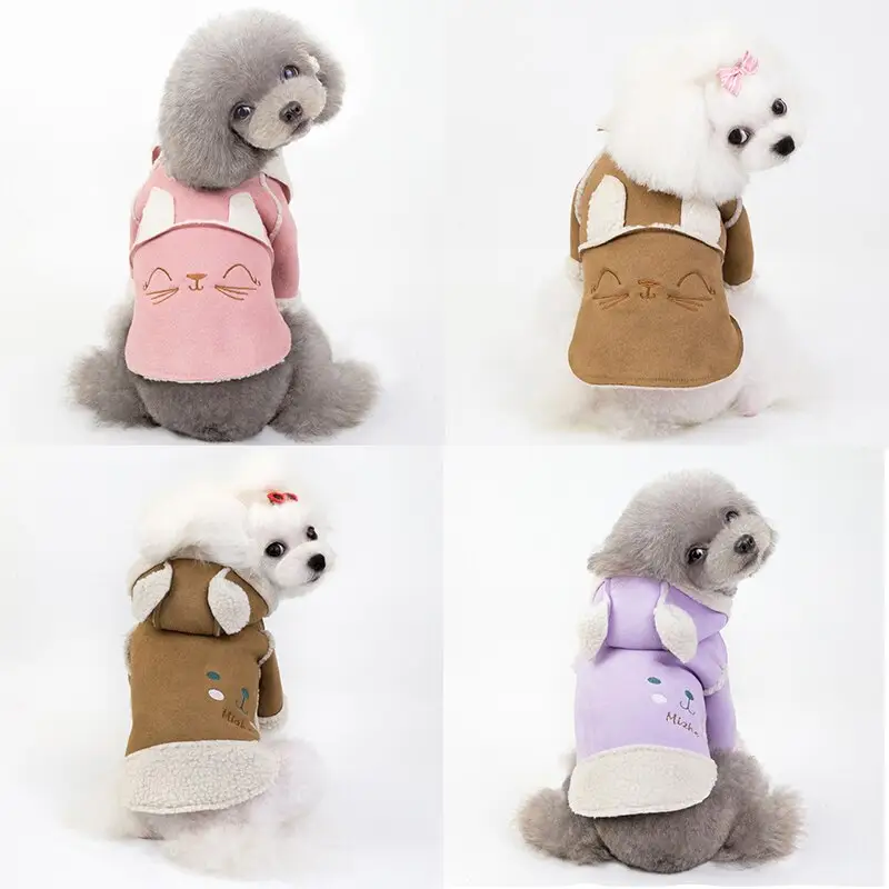 Cute Dog Clothes Cat Teddy Deerskin Velvet