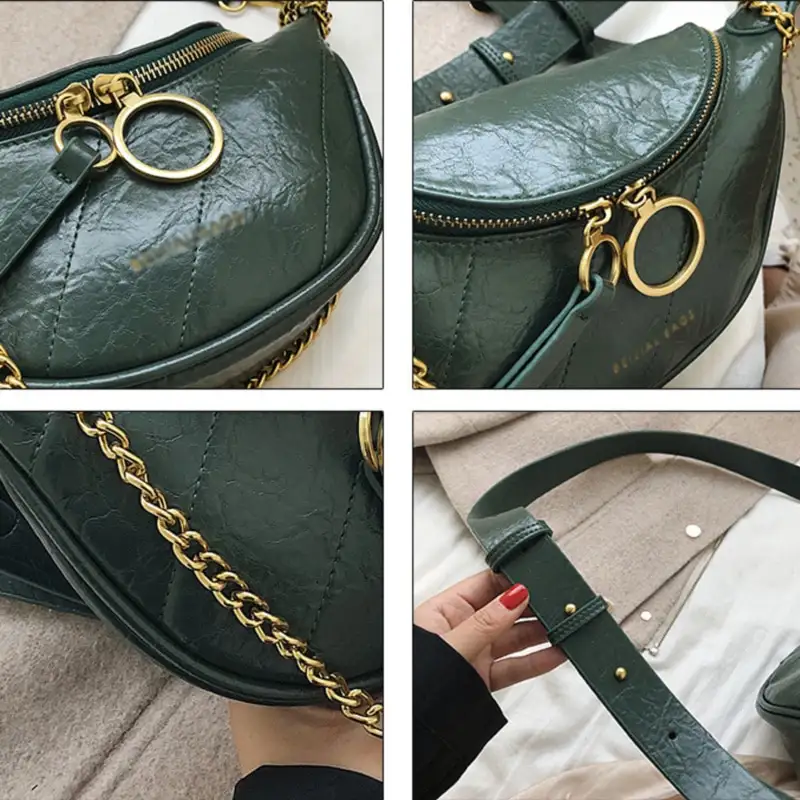 Women's Vintage Textured Leather Shoulder Bag