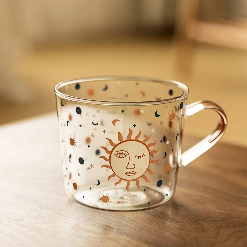 Household Starry Sky Large Capacity Glass With Scale