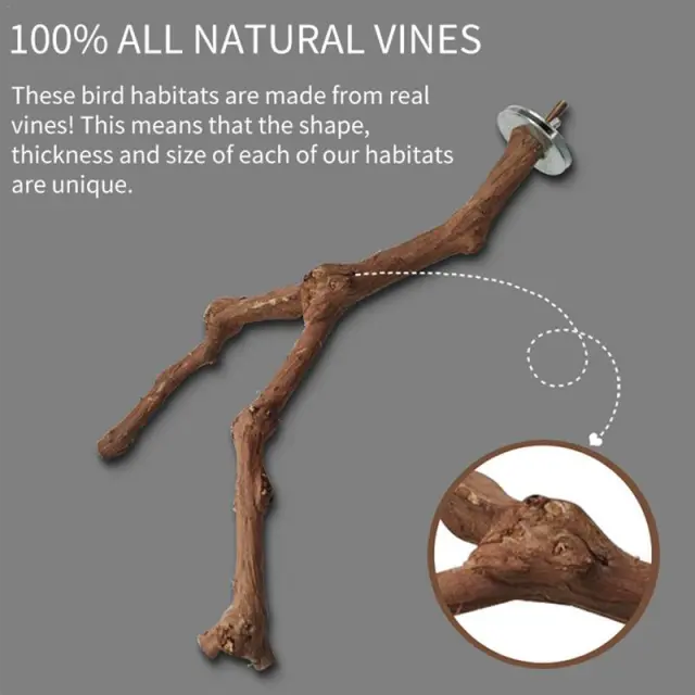 Bird Standing Stick Wild Grape Wood Grinding Claw Stick Perching Stick Split - Shop at LoveMi
