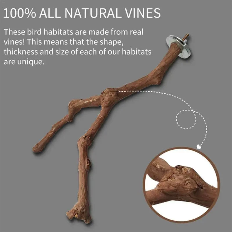Bird Standing Stick Wild Grape Wood Grinding Claw Stick Perching Stick - Split