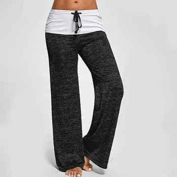 Yoga Quick drying Sports Long Outdoor Leisure Wide leg Pants Black - Shop at LoveMi