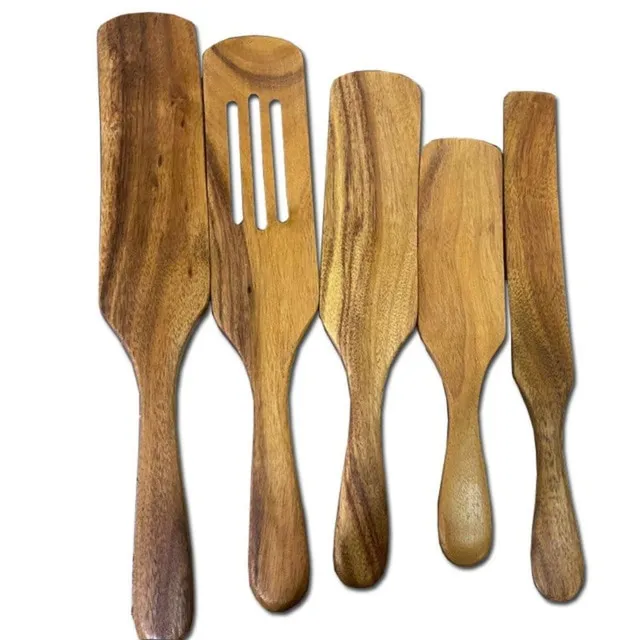 Spatula Five Piece Wooden Sauce Spatula Set - Five Piece Set