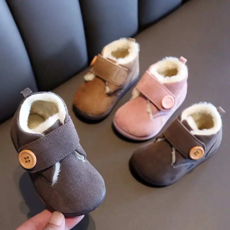 Children's Cotton Shoes With Plush And Thickened