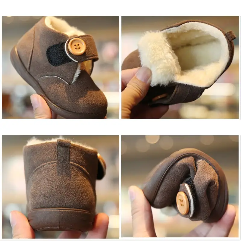 Children's Cotton Shoes With Plush And Thickened Soft Soles