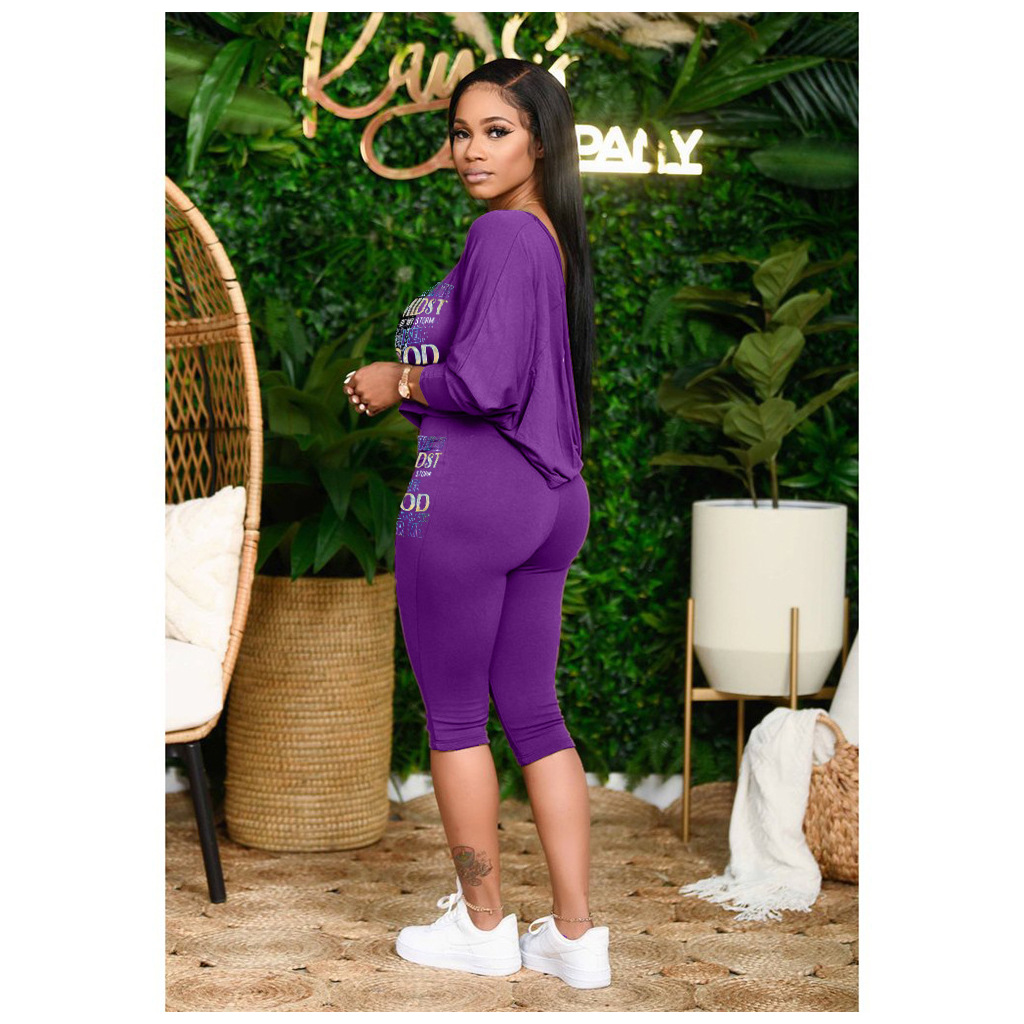 Title 16, Oblique Shoulder Loose Large Womens Two-piece ...