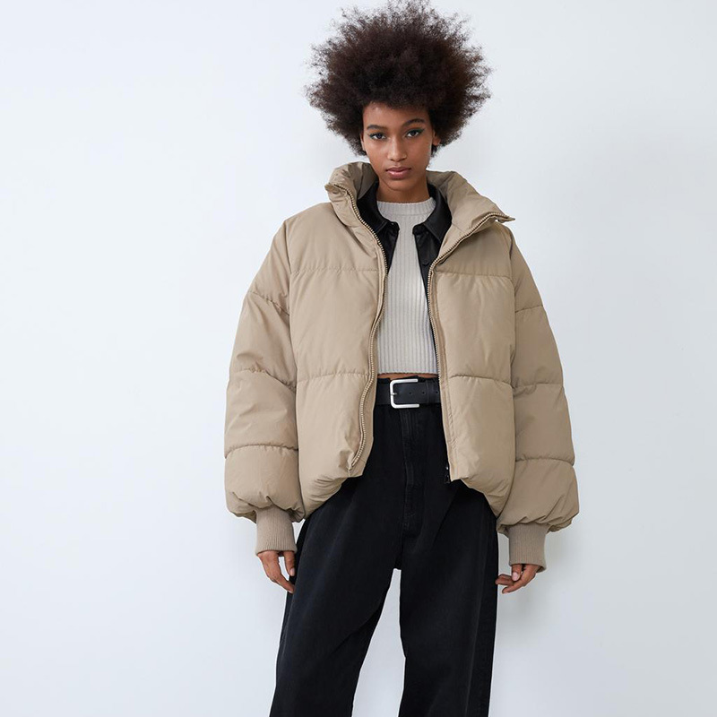 Fashion Temperament Loose Cotton Jacket Jacket For Women Khaki - Shop at LoveMi