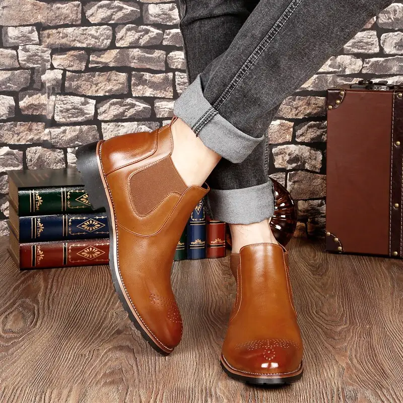 Fashion Retro Carved Warmth Men's Martin Boots