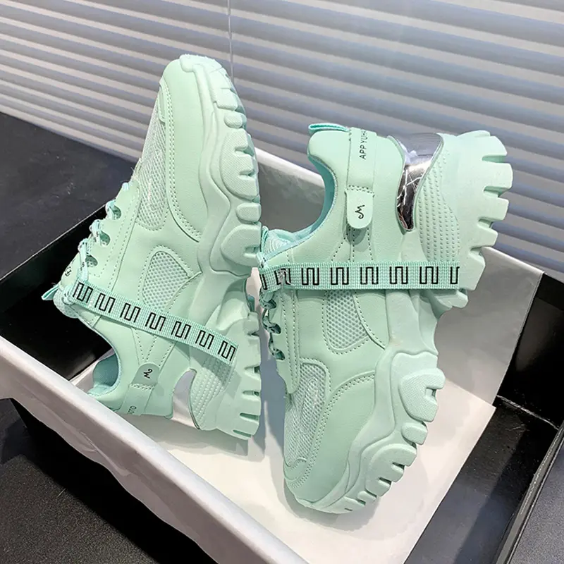 Mesh And Breathable Women's Platform Casual Sneakers