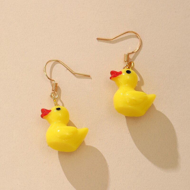 Fashion Sweet Little Yellow Duck Earrings