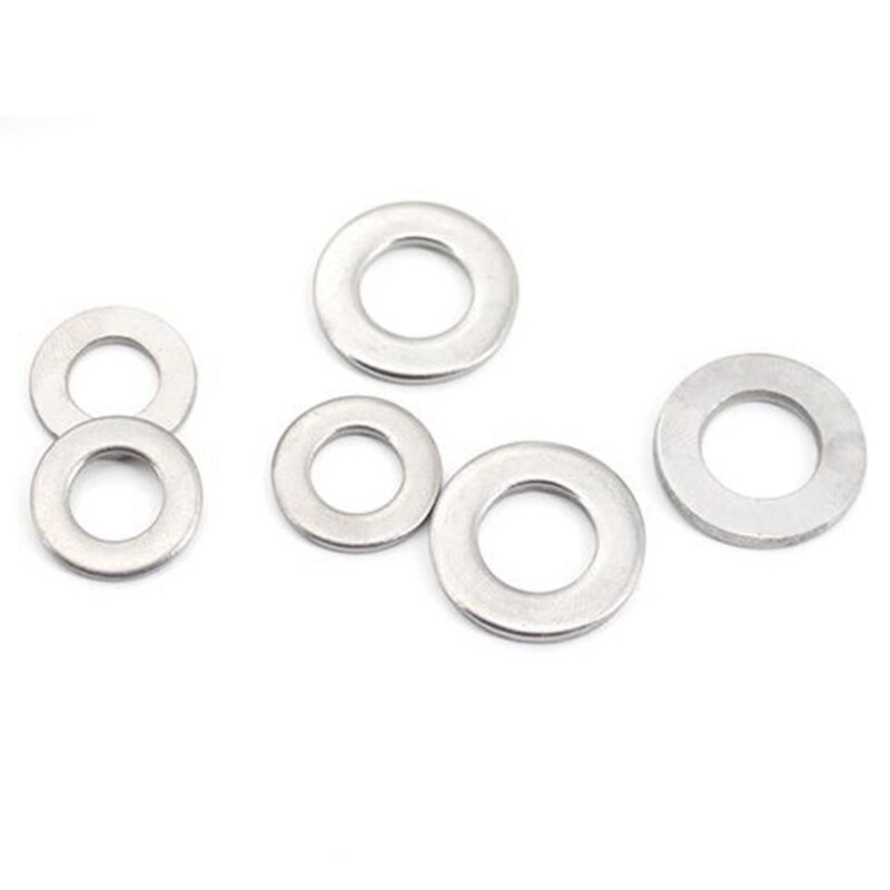 Gasket 304 Stainless Steel Flat Washer Set M1.6-M10 - Image 2