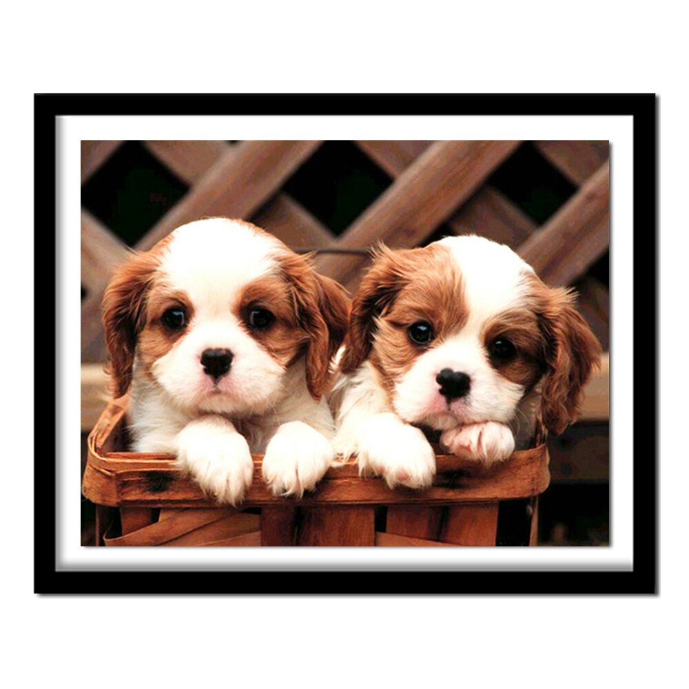 Animal Series Dog Dot Drill Cross Stitch Decorative Painting Full Of Rhinestones — image 1