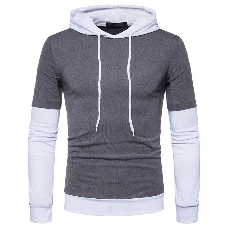 Men's Long Sleeve Hooded Slim Fit T-Shirt