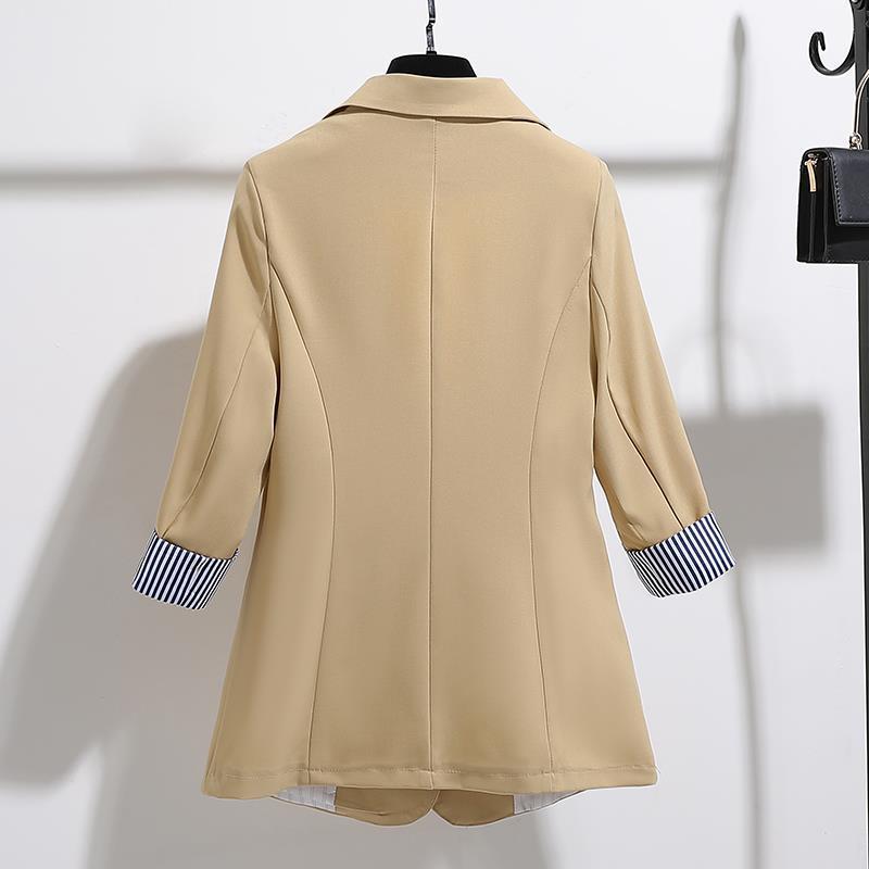 Korean Style Slim Drape Thin Three-quarter Sleeve Suit Top