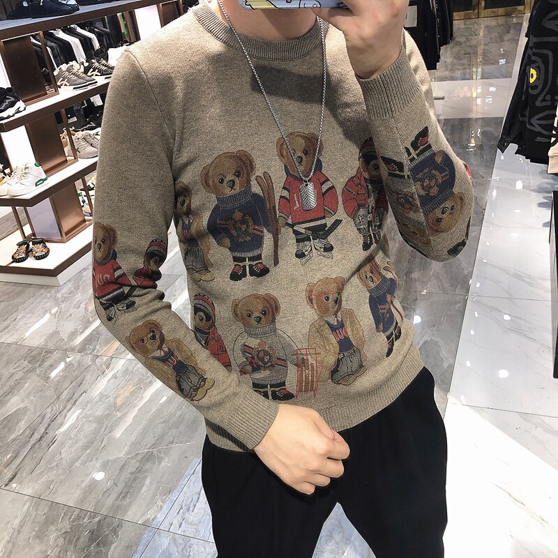 Round Neck Cartoon Japanese Pullover Sweater