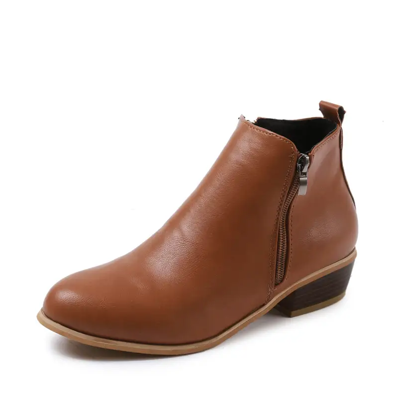 Plus Size Women's Thick Heel Casual Short Boots
