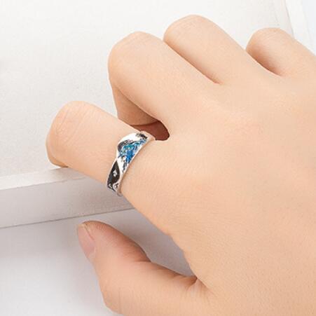 Bird And Fish  Couple Ring Male And Female Ring Pair Student Ring Pair