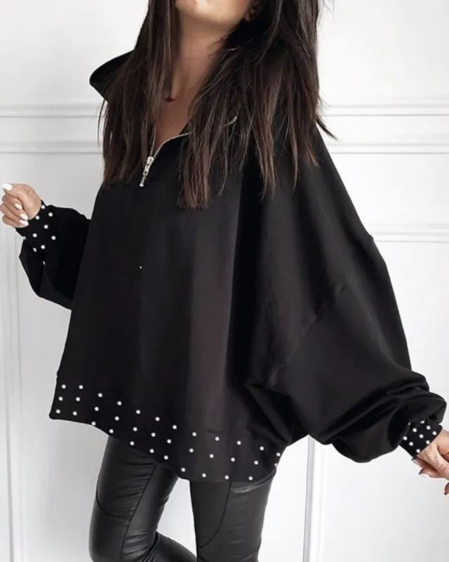 Fashion Casual Hedging Jacket Casual Bubble Bead Black - Shop at LoveMi