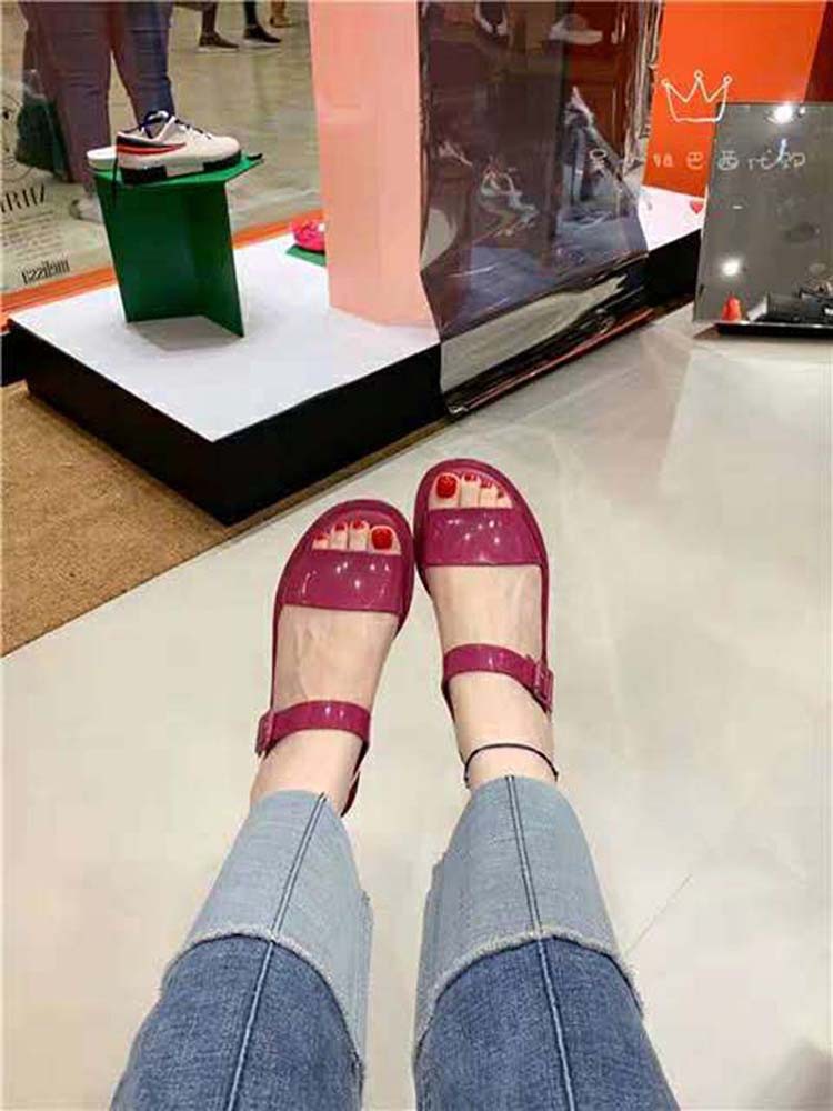 All-Match Mother's Shoes Platform Platform Sandals With Word Jelly