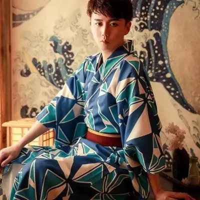 Japanese Kimono Formal Polyester Anti-Wrinkle Non-Ironing Suit