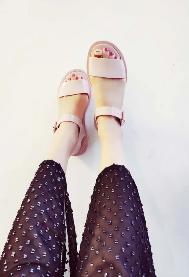 All Match Mother's Shoes Platform Platform Sandals With Word Jelly Pink - Shop at LoveMi