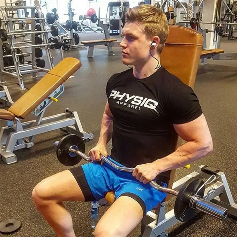 Gym Training Running Sweat Absorption Slim Short Sleeve