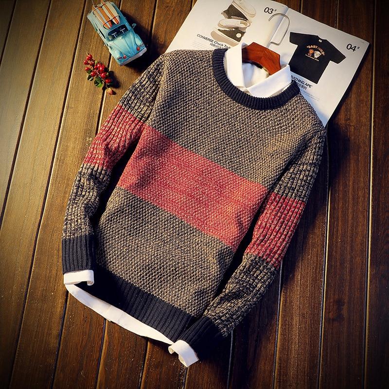 Men's Personality Loose Thick Long-Sleeved Round Neck Sweater