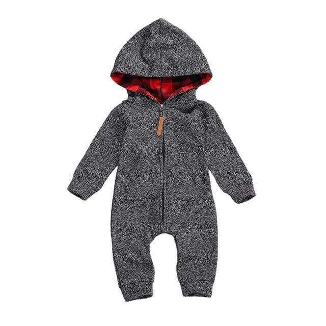 Fall/Winter Ins Explosive One-Piece Zipper Plaid Climber