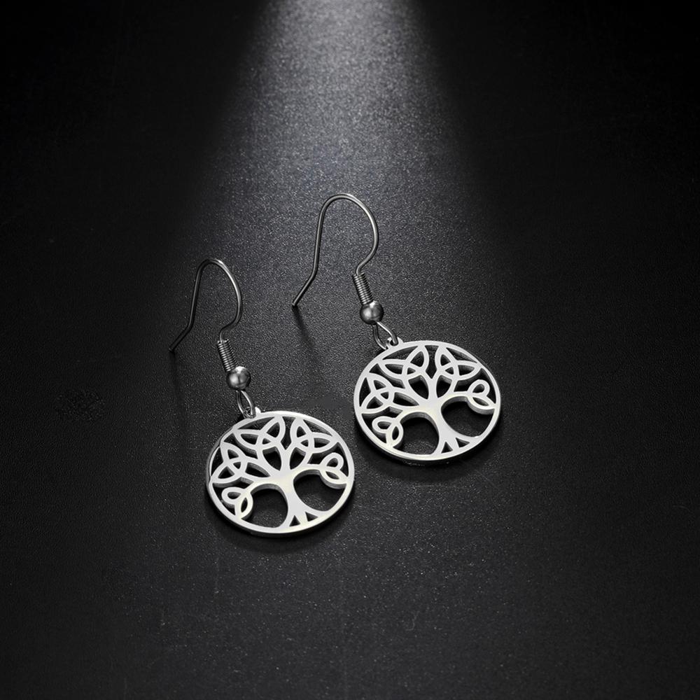 Fashion Simple Tree Of Life Pendant Earrings