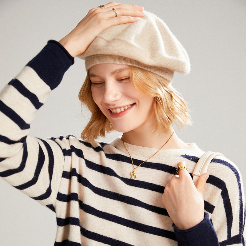 Women's Fashion Warm Thick Solid Color Cashmere Hat