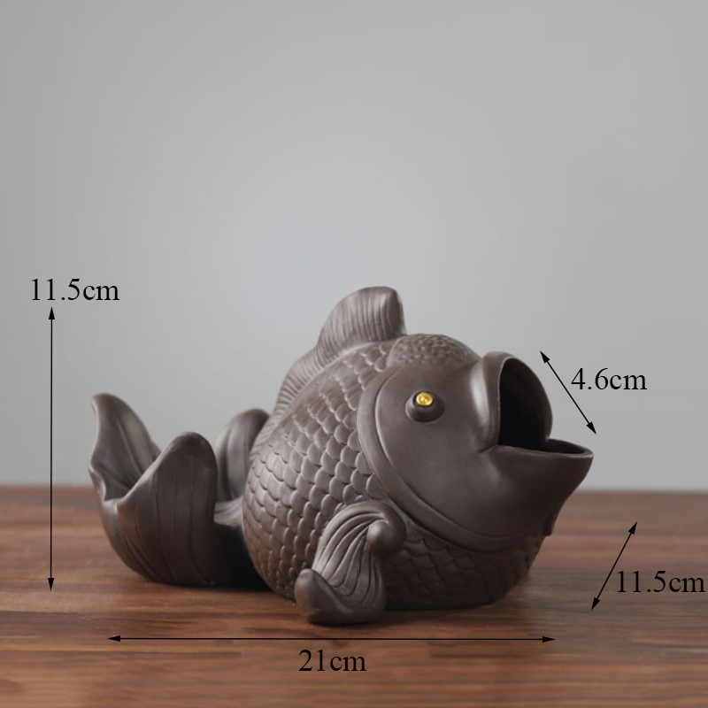 Plants Flowerpot Container Fish Flower Co Culture Tabletop Ornament