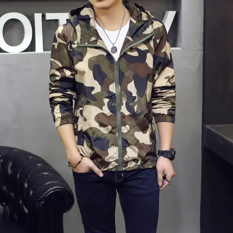 Men's Slim Camouflage Jacket Fashion Clothes