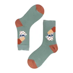 Literary Retro Men's And Women's Cotton Socks - Gingerbread - View 1