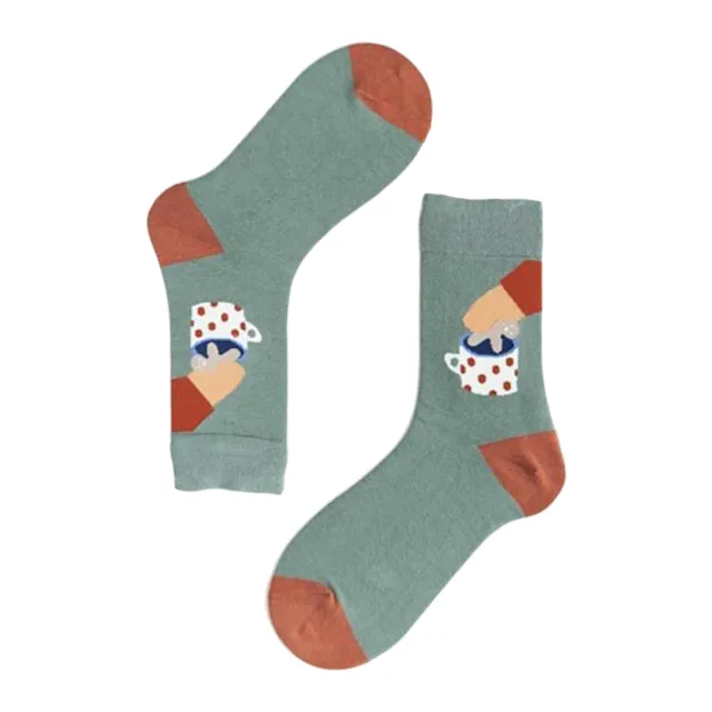 Literary Retro Men's And Women's Cotton Socks Gingerbread - Shop at LoveMi