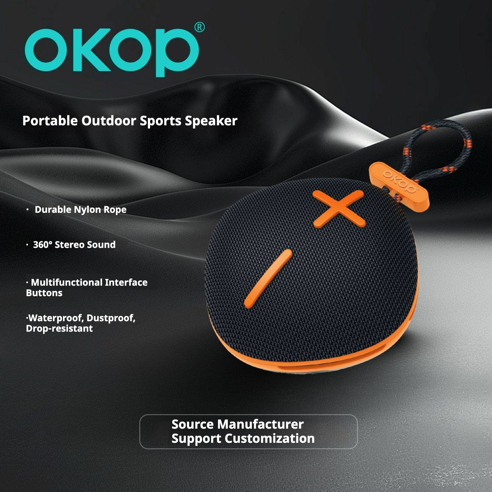 KP-839 Best Selling Portable Bluetooth Speaker Factory Direct Super Heavy Bass Outdoor Lanyard Long Battery Life High Volume 3