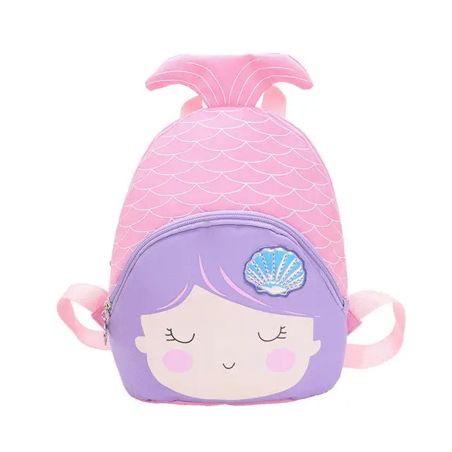 Mermaid with Safety Buckle Cute Children's Backpack Girl