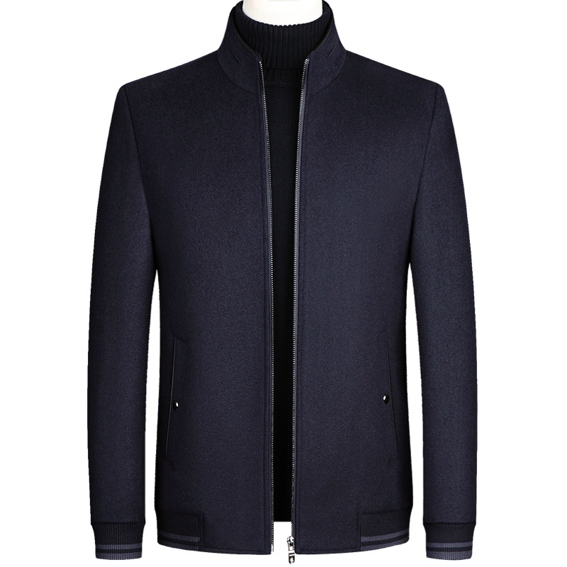 Wool-Blend Vertical-Collar Jacket, picture 5 of 5