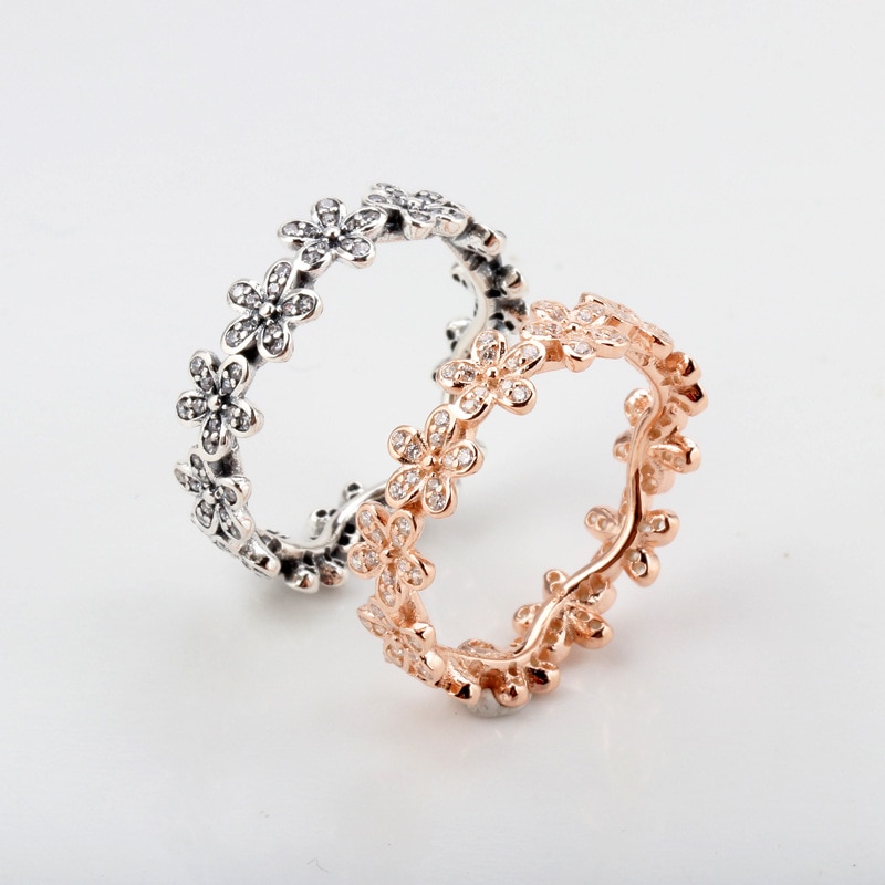 Rose Gold Daisy Group Ring Small Daisy Flower Simple Fashion Female Ring