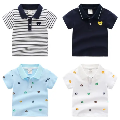Cartoon Children's Shirt Short Sleeve POLO